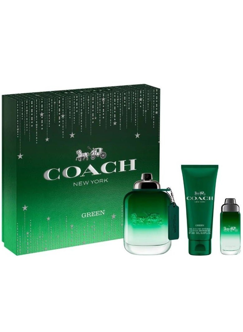 Green For Men Set Edt 100ml + Edt 15ml + All-over Shower Gel 100ml Edt 100ml + Edt 15ml + All-over Shower Gel 100mlml