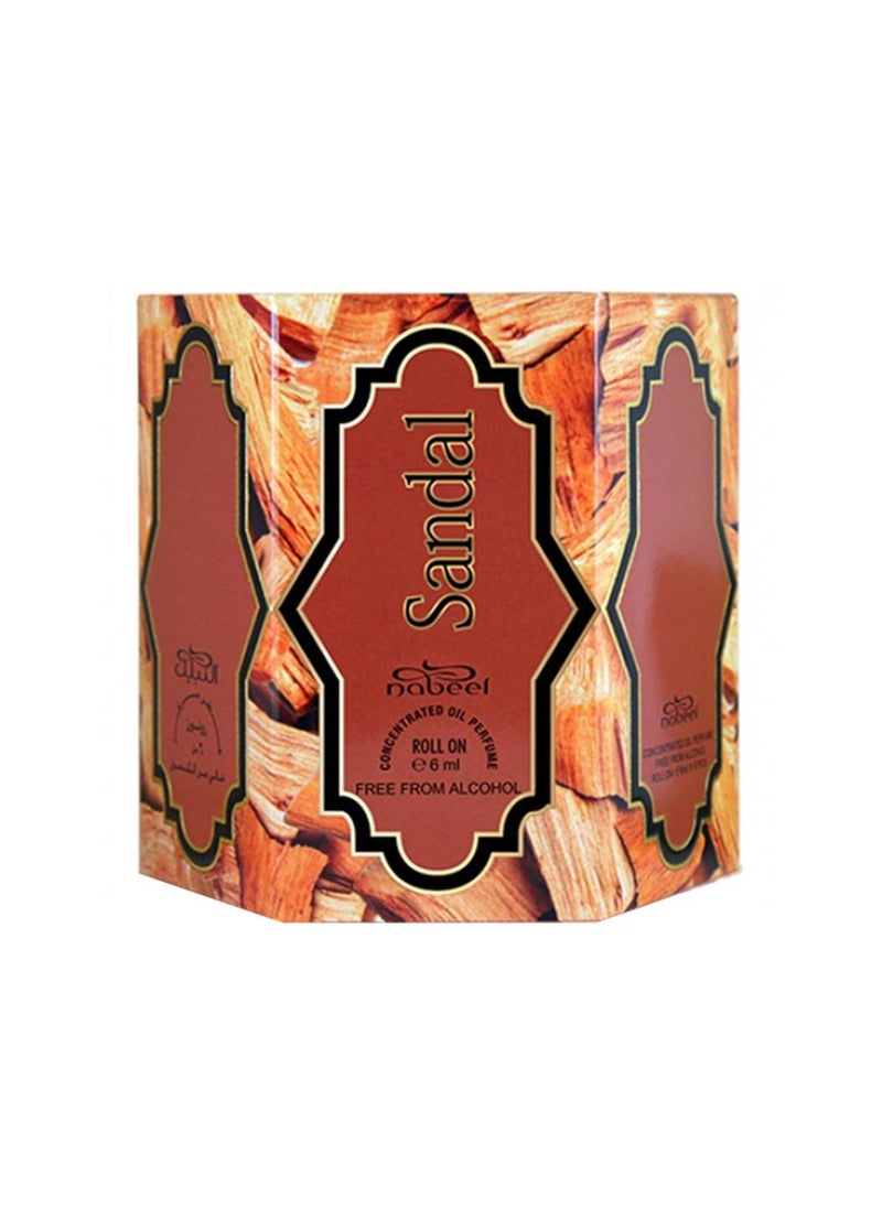 12 Pcs Nabeel Sandal Alcohol Free Roll On Oil Perfume 6ML