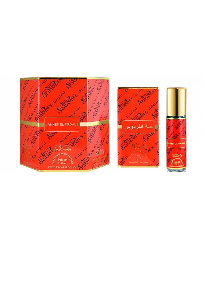 12 Pcs Nabeel Jannet El Firdous Alcohol Free Roll On Oil Perfume 6ML
