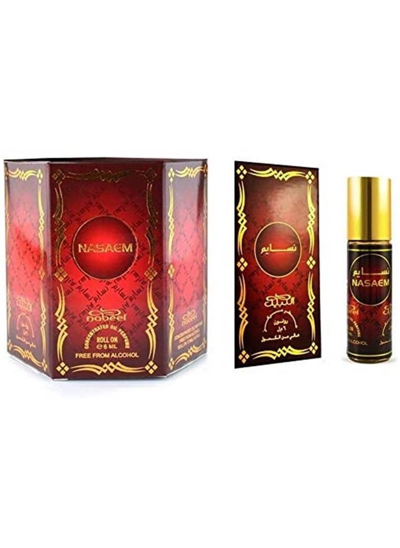 12 Pcs Nabeel Nasaem Alcohol Free Roll On Oil Perfume 6ML
