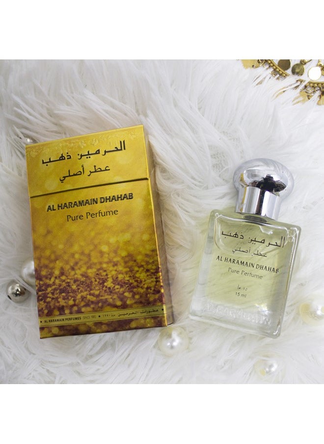 2 Pcs Al Haramain Pure Perfume Dhahab 15ML Perfume Oil – Unisex