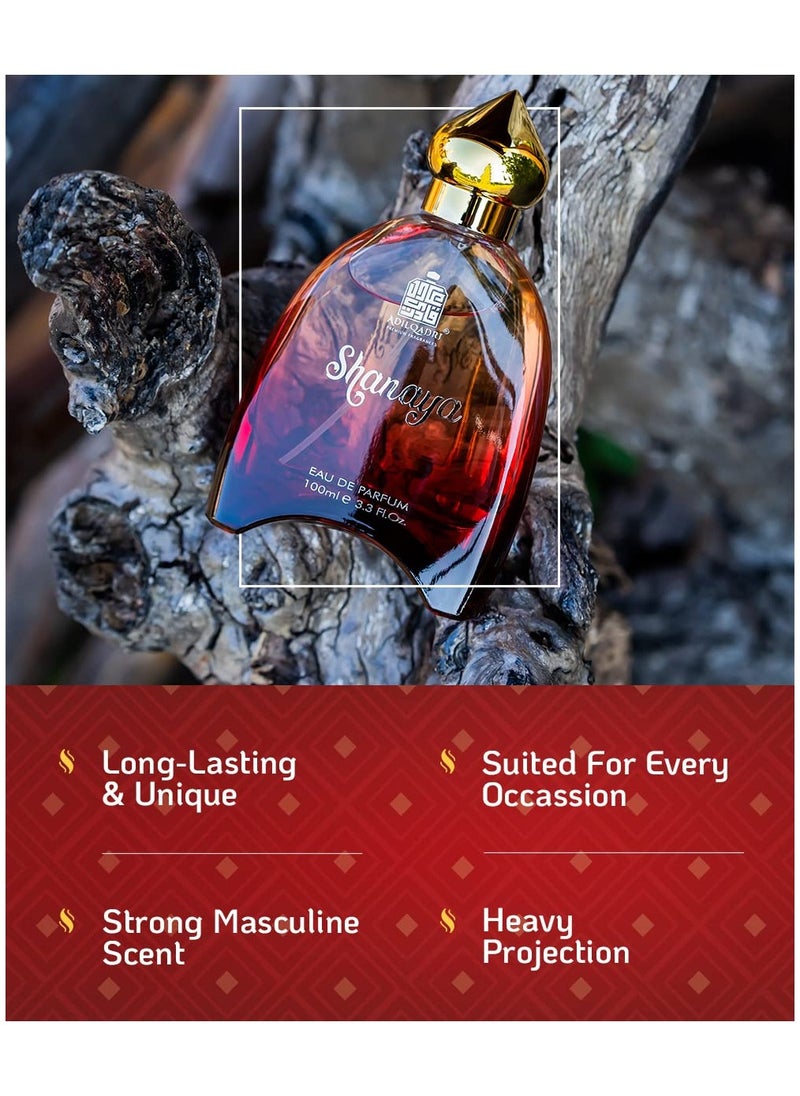 Shanaya Luxury Perfume - Unisex Arabic & French Blend Eau de Parfum, 100ml, Long-Lasting Fragrance for Men & Women