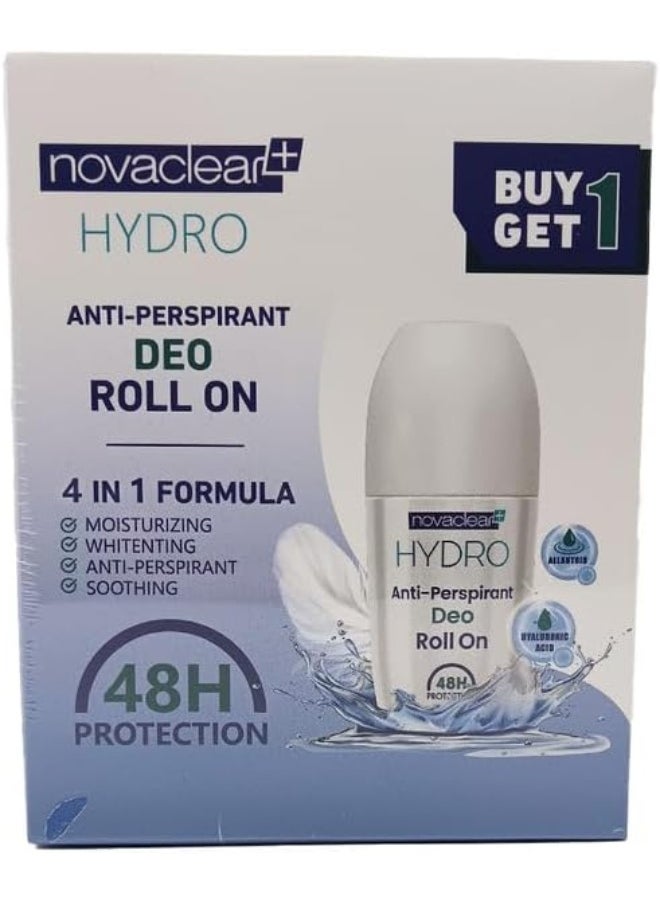 Novaclear Hydro Anti-Perspirant Deo Roll On (Buy 1, Get 1)