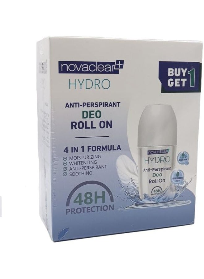 Novaclear Hydro Anti-Perspirant Deo Roll On (Buy 1, Get 1)