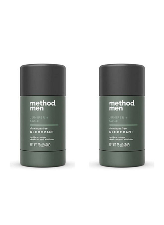 Method Men Deodorant, Aluminum Free Deodorant, Juniper & Sage, 2.65 OZ. (2 Pack)