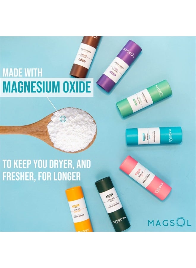MAGSOL Aluminum Free Deodorant for Men - Natural Deodorant for Women with 4 Total Ingredients, No Baking Soda (Sandalwood)