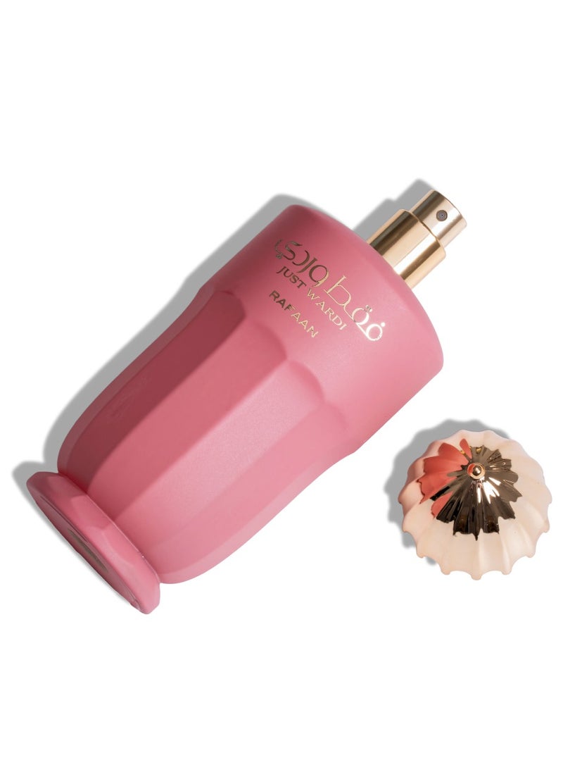 Just Wardi by Rafaan – Luxurious Floral Fruity Eau de Parfum | Lychee, Blackcurrant, Rose & Vanilla | Long-Lasting Women’s Perfume – 100ML