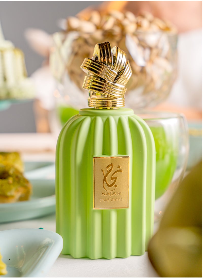 Najah Pistachio by Rafaan – Luxury Gourmand Eau de Parfum | Pistachio, Vanilla & Amber Scent | Long-Lasting Unisex Perfume – 100ML
