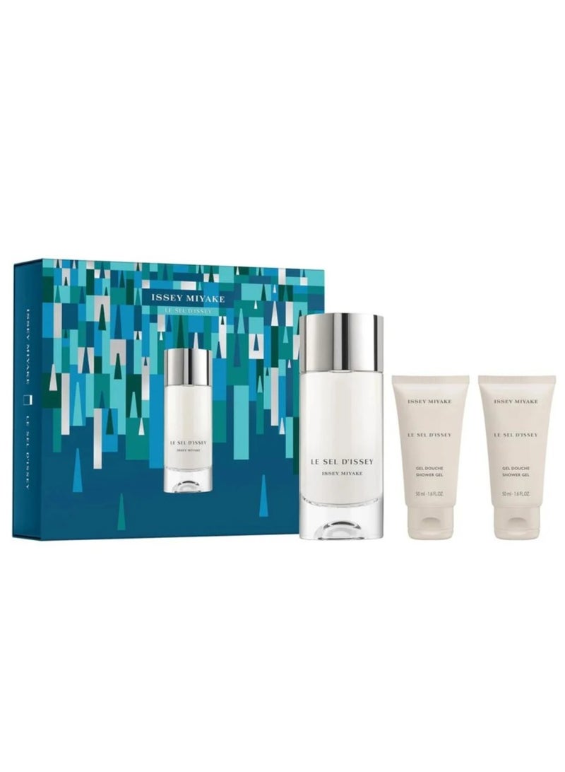 Issey Miyake Le Sel d'Issey 100ml + Shower Gel 50ml + 50ml 100+50+50ml