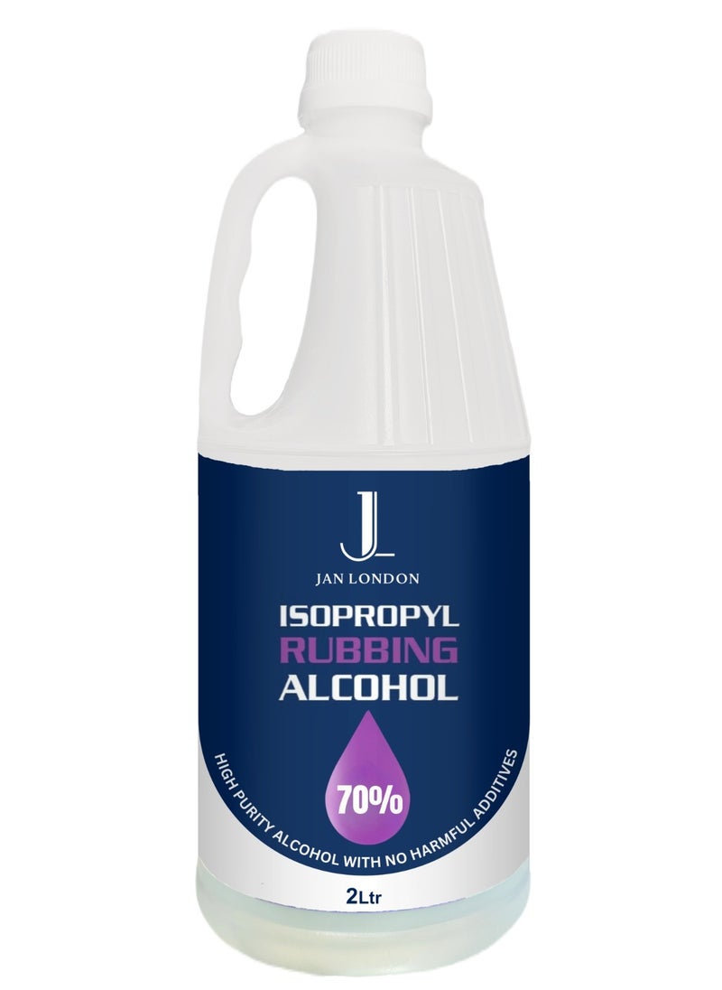 Isopropyl Rubbing Alcohol, IPA 70% – Versatile Antiseptic & Cleaner for Wounds, Surfaces, Electronics – Quick-Drying, Residue-Free, 2Liter