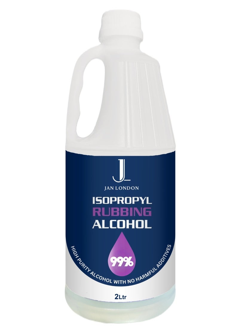 Isopropyl Rubbing Alcohol, IPA 99.9% High Purity – Multipurpose Disinfectant & Cleaner for Surfaces, Electronics, First-Aid, and More – Fast Evaporating, Residue-Free, 2Liter