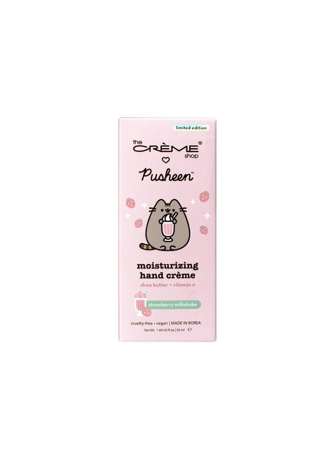 X Pusheen, Strawberry Milkshake Moisturizing Hand Crème, Hand Cream For Dry Hands, Body Lotion