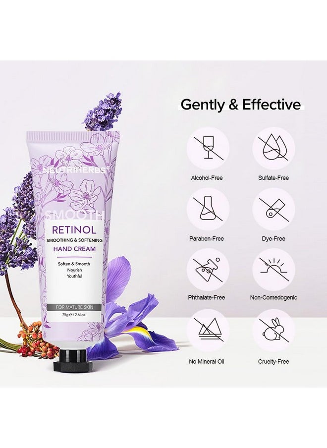 Retinol Hand Cream, Lightweight Anti-Aging Hand Moisturizer For Hand Wrinkles. Soften Smooth Nourish Hand, Protect Skin, Nails, Cuticles With Green Bamboo Scent - 2.64Oz