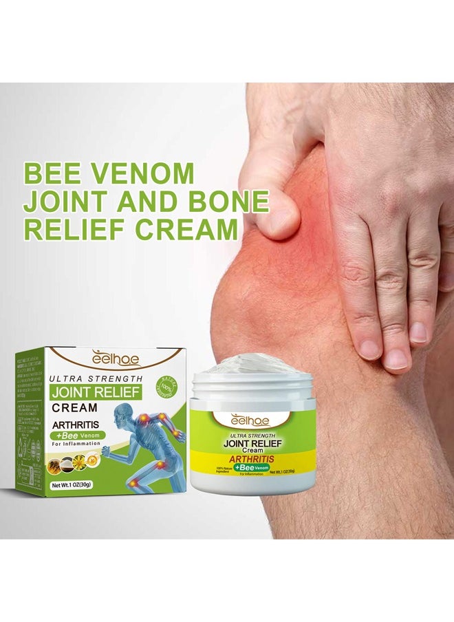 Ultra Strength Joint Relief Cream，Bee Venom Joint Relief Cream Arthritis Ultra Strength Joint Relief Cream Relieve Joint Muscle Pain, Muscle Pain, Leg Swelling, Body Massage and Care Cream 30g