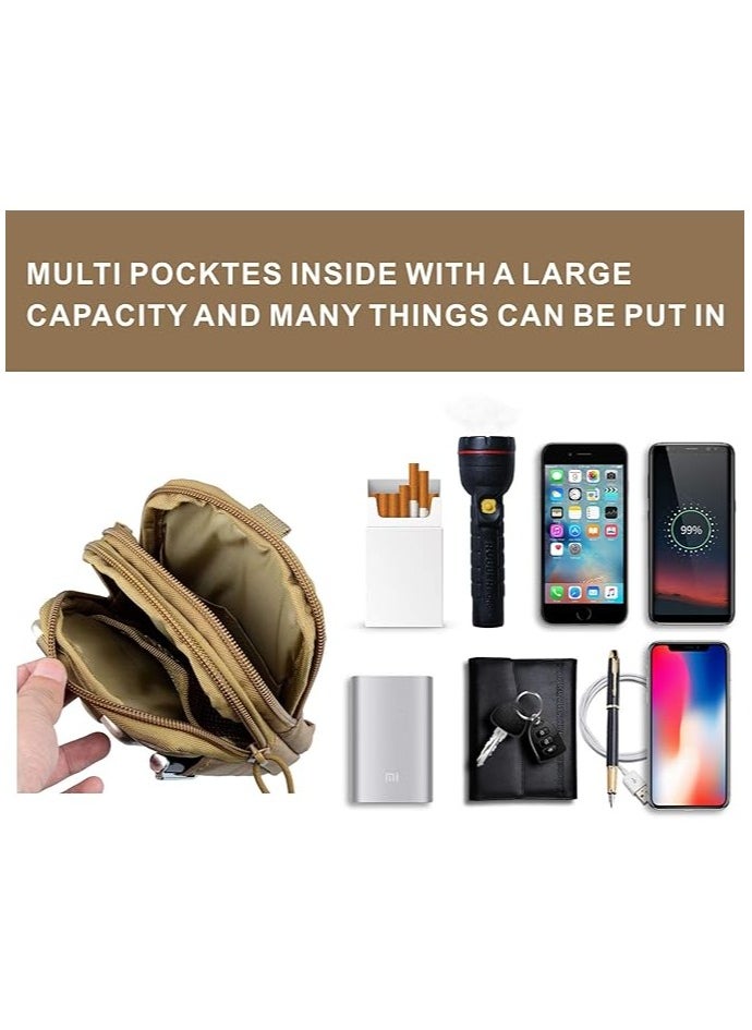 Waist Pouch EDC Molle Waist Bag Belt Phone Pouch Holster Purse Carrying Pouch for Smartphone, Tools