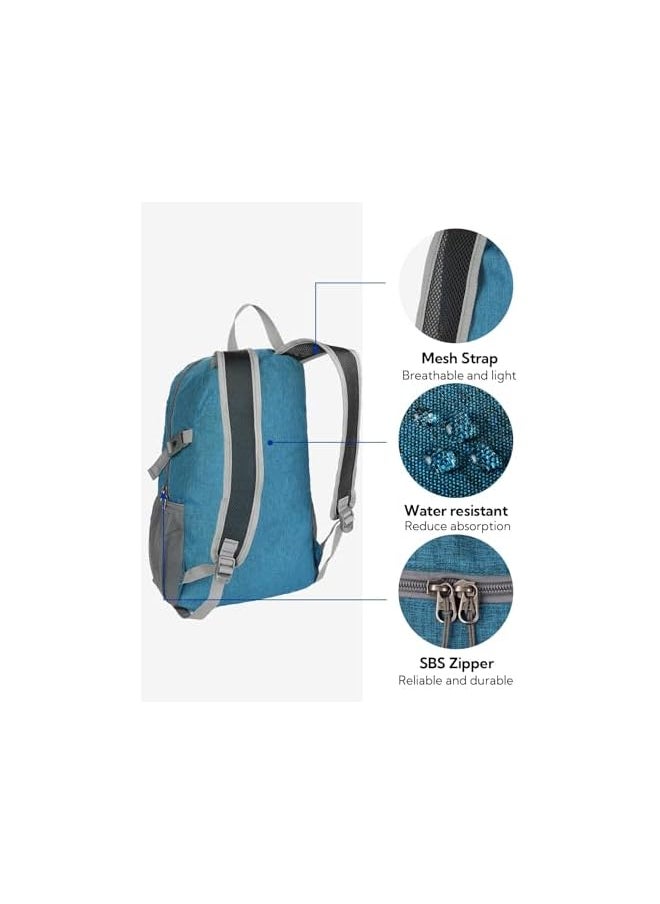 WATERFLY Small Lightweight Packable Backpack: 20l Ultra Light Foldable Travel Hiking Camping Daypack Day Pack for Man Woman