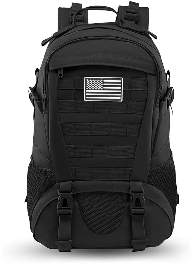 promass Tactical Backpack for Men Molle Military Rucksack Pack Waterproof 30L with USA Flag Patch