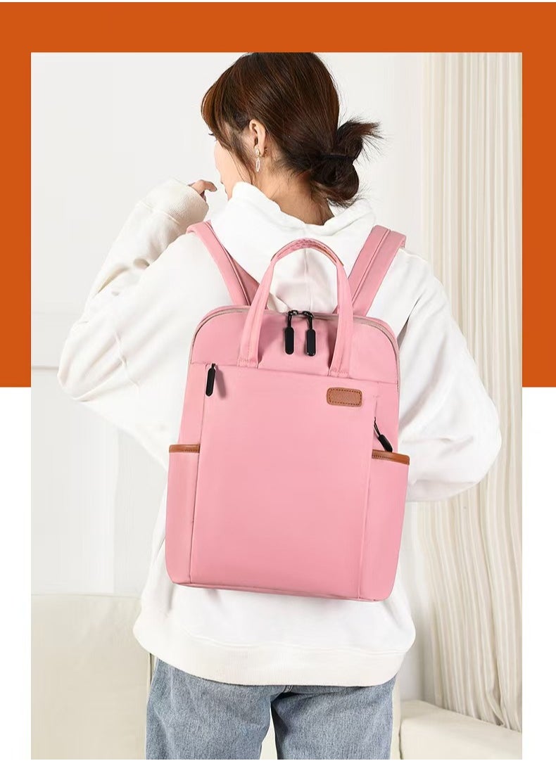 Men's and women's laptop backpacks in pink