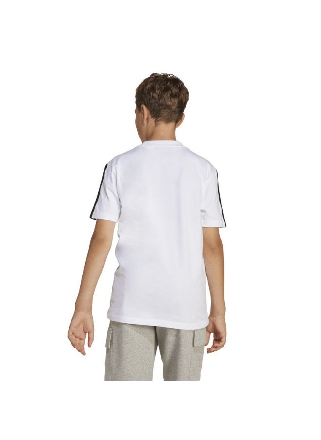 adidas J 3S TEE 160 White Training T-SHIRTS for Unisex Kids - 7-8Y