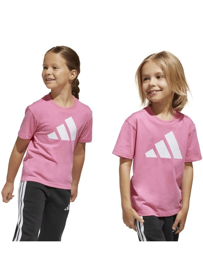 adidas LK BL TEE 160 Pink Training T-SHIRTS for Unisex Kids - 3-4Y