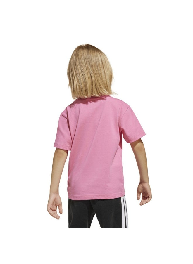 adidas LK BL TEE 160 Pink Training T-SHIRTS for Unisex Kids - 3-4Y