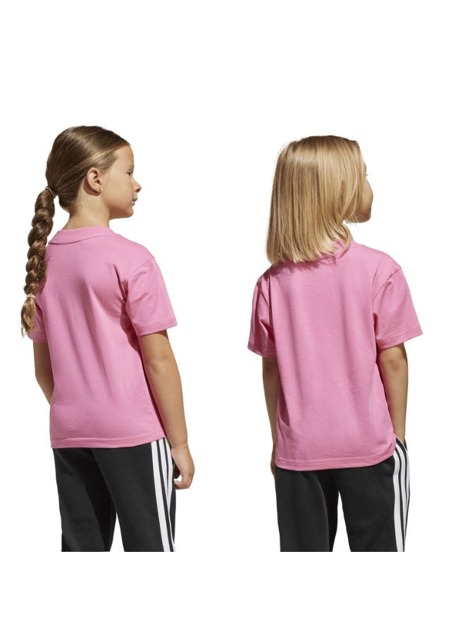 adidas LK BL TEE 160 Pink Training T-SHIRTS for Unisex Kids - 3-4Y