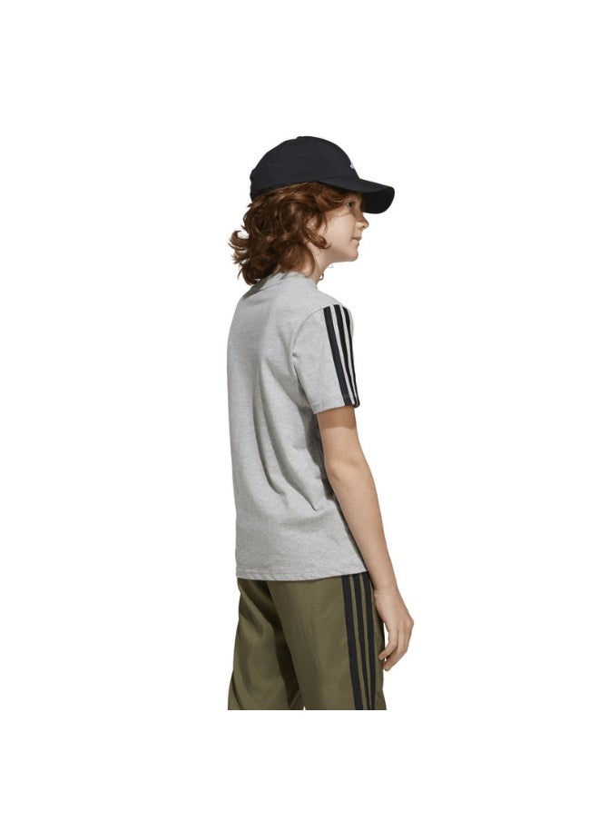 adidas J 3S TEE 160 Grey Training T-SHIRTS for Unisex Kids - 7-8Y