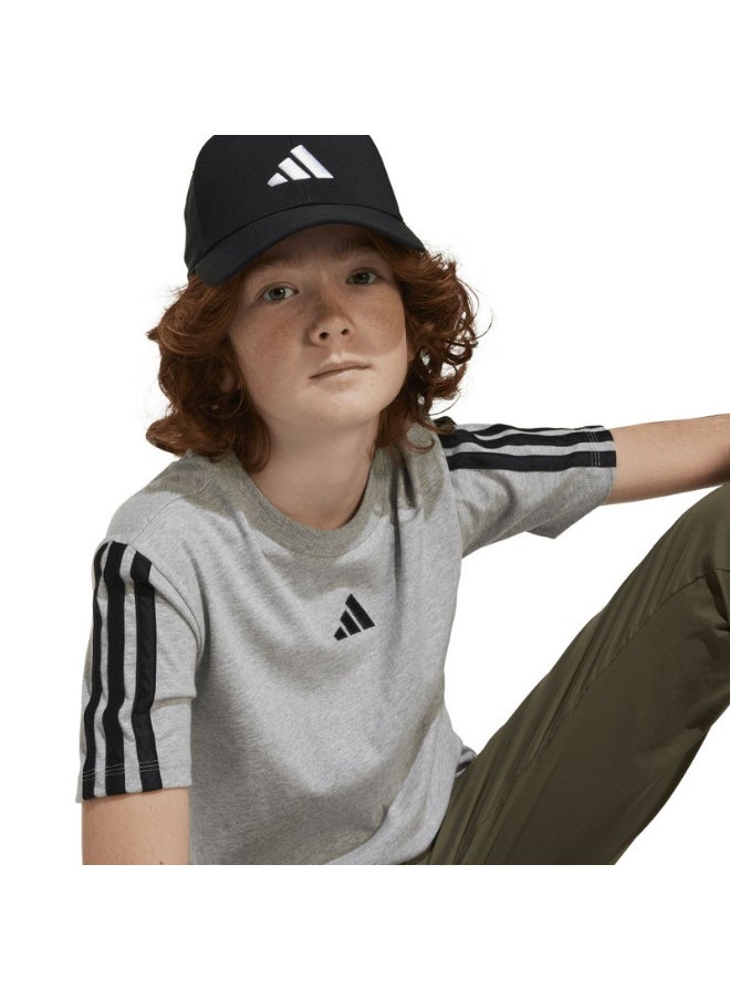 adidas J 3S TEE 160 Grey Training T-SHIRTS for Unisex Kids - 7-8Y