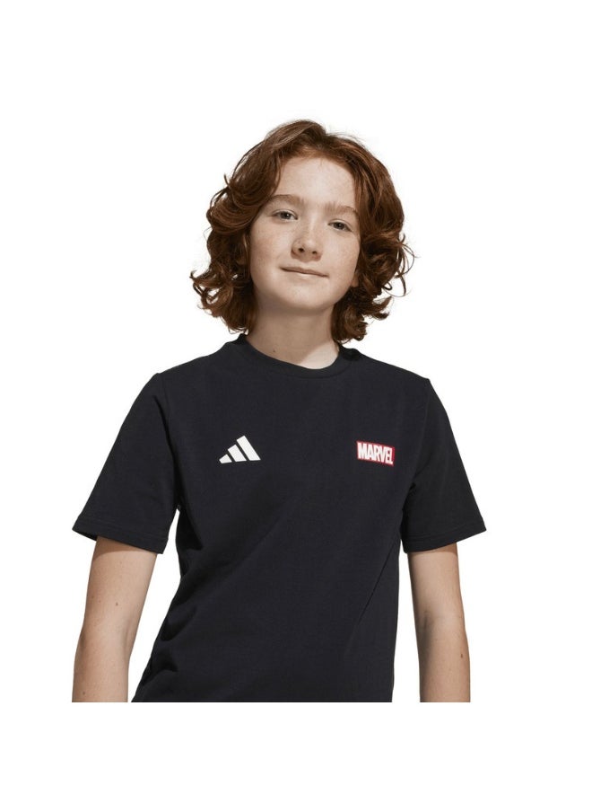 adidas J MRVL MS GFX T Black Training T-SHIRTS for Unisex Kids - 7-8Y