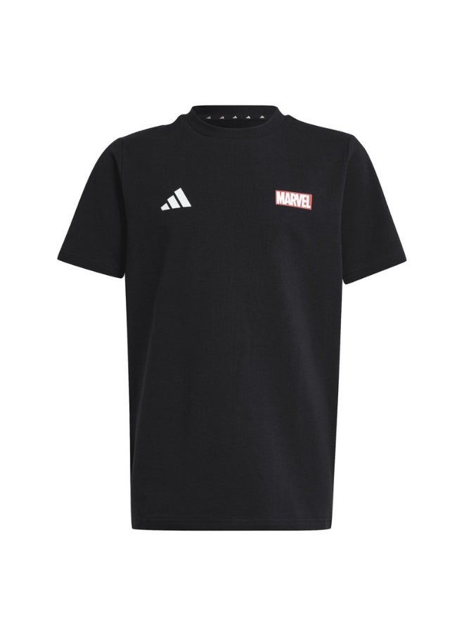 adidas J MRVL MS GFX T Black Training T-SHIRTS for Unisex Kids - 7-8Y