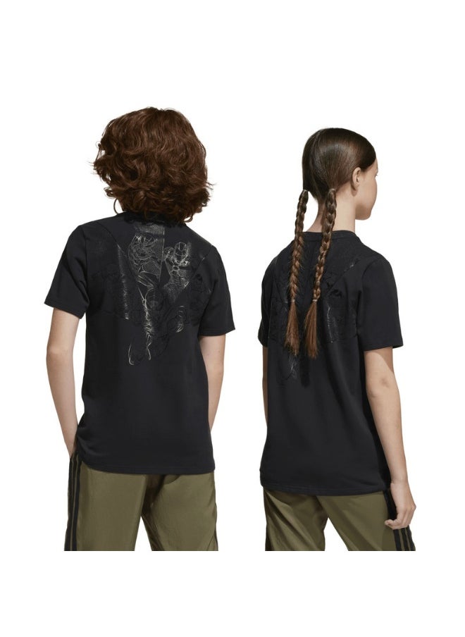 adidas J MRVL MS GFX T Black Training T-SHIRTS for Unisex Kids - 7-8Y