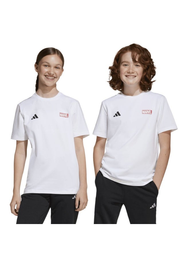 adidas J MRVL MS GFX T White Training T-SHIRTS for Unisex Kids - 7-8Y