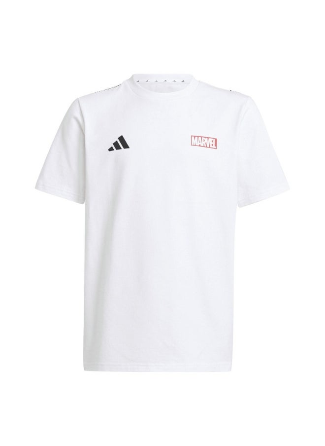 adidas J MRVL MS GFX T White Training T-SHIRTS for Unisex Kids - 7-8Y