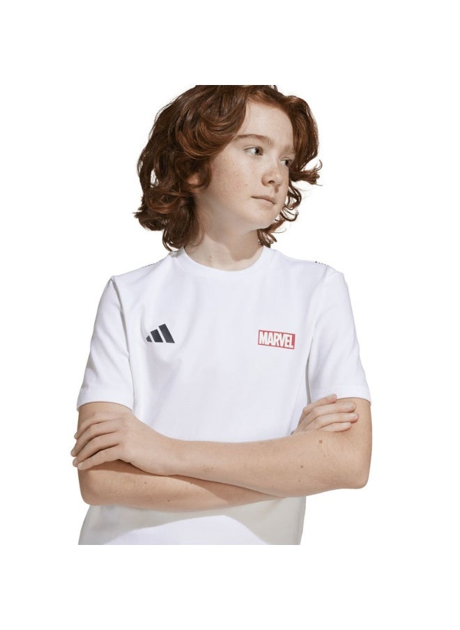 adidas J MRVL MS GFX T White Training T-SHIRTS for Unisex Kids - 7-8Y