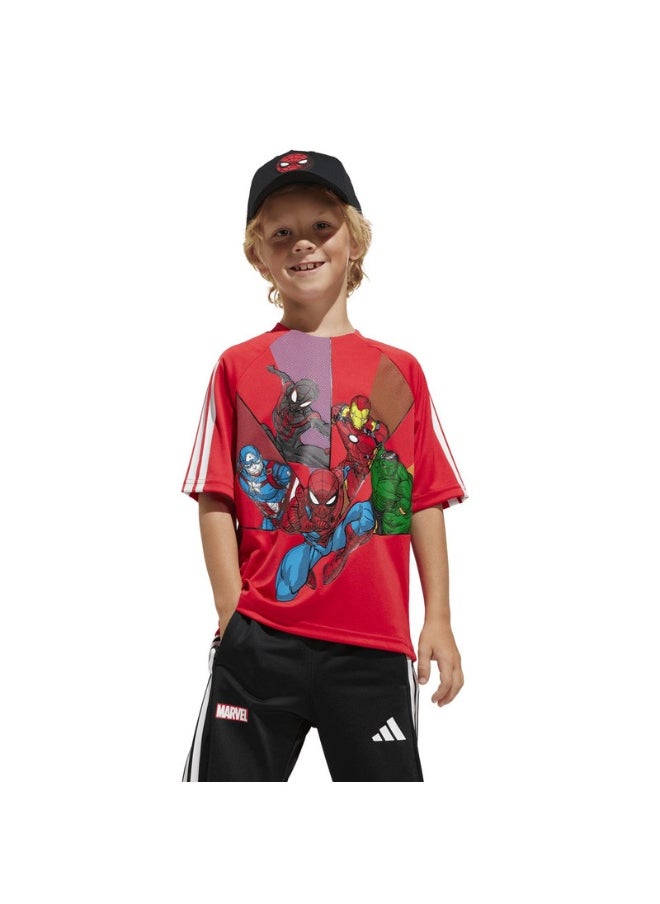 adidas LK MRVL SM T Red Training T-SHIRTS for Unisex Kids - 1824