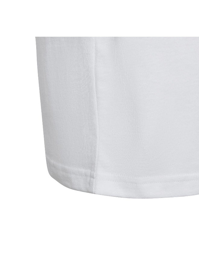 adidas U 3S Tee White Training T-Shirts 7-8Y