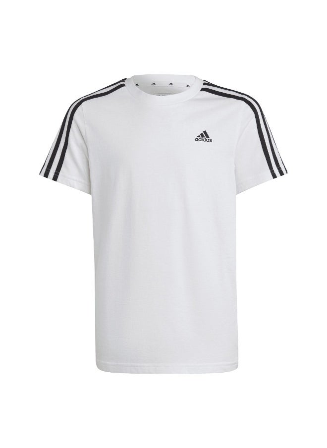 adidas U 3S Tee White Training T-Shirts 7-8Y