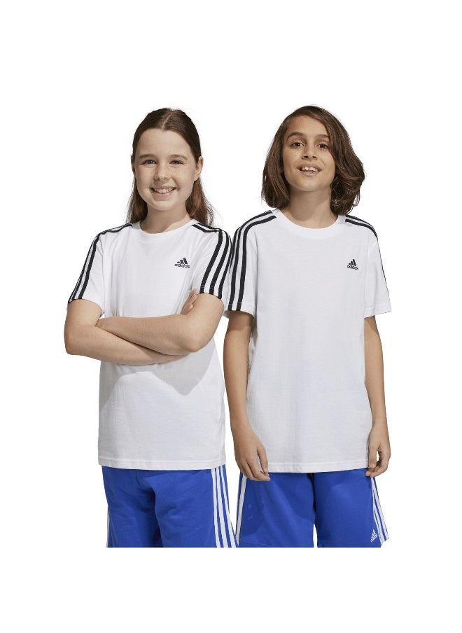 adidas U 3S Tee White Training T-Shirts 7-8Y