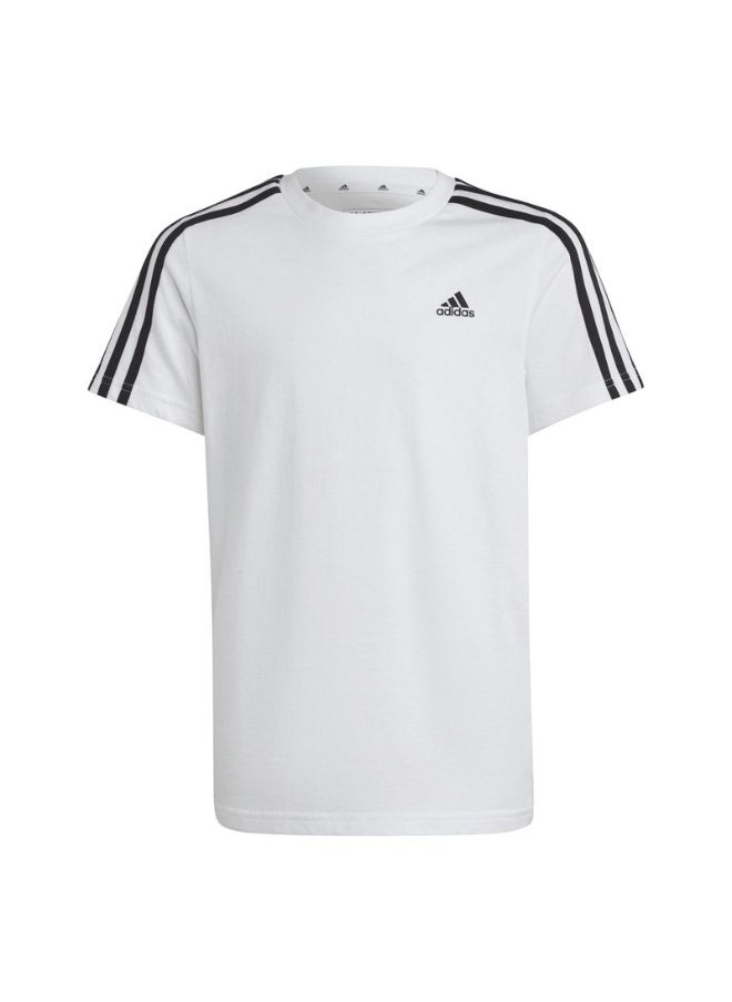 adidas U 3S Tee White Training T-Shirts 7-8Y