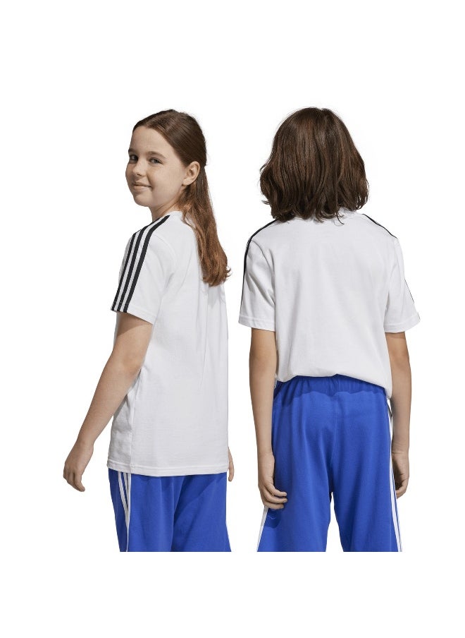 adidas U 3S Tee White Training T-Shirts 7-8Y
