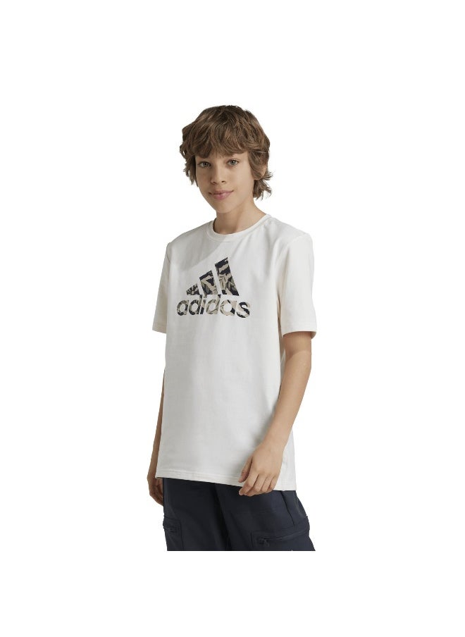 adidas J Dy Lk T Beige Training T-Shirts 7-8Y