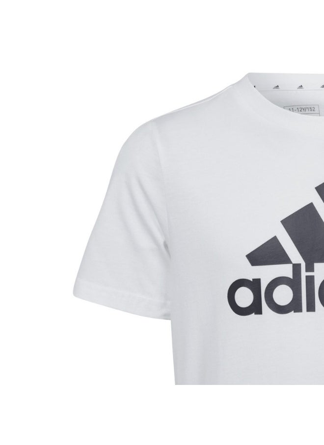 adidas U Bl Tee White Training T-Shirts 7-8Y