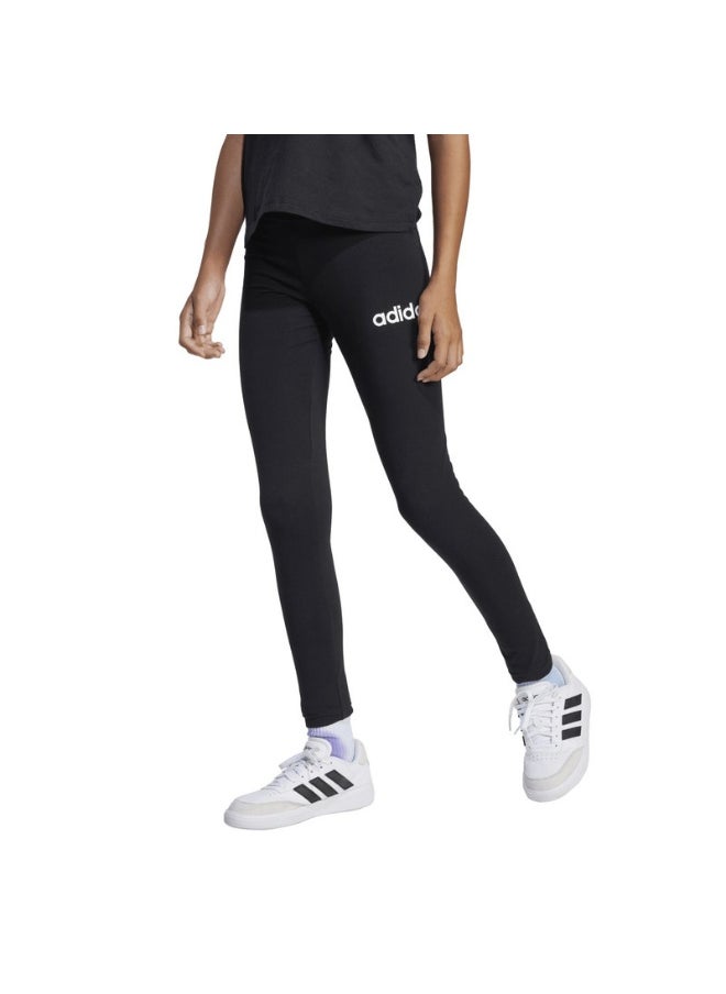 adidas JG LIN LEG 230 Black Training TIGHTS for Girls - 7-8Y