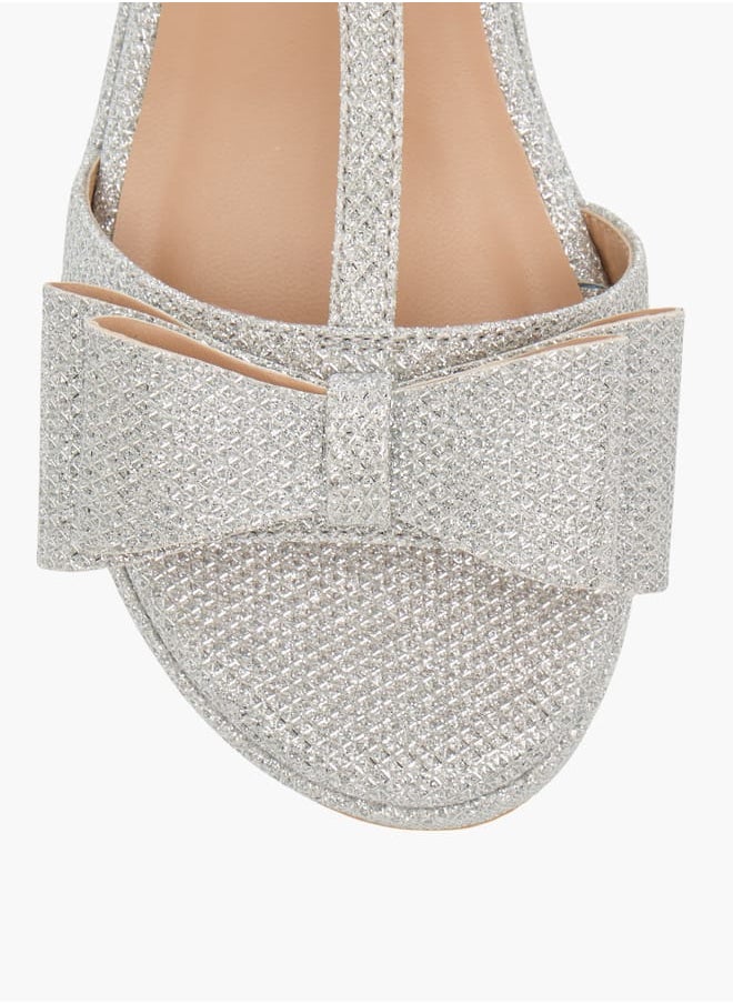 Girls Embellished Wedge Sandals With Hook And Loop Closure Ramadan Collection
