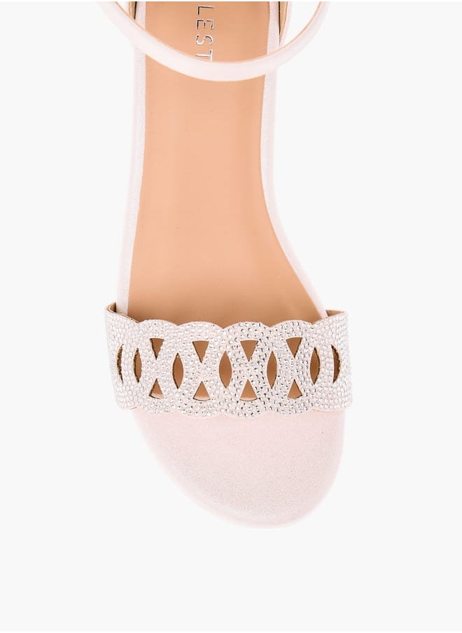 Girls Embellished Sandals With Hook And Loop Closure Ramadan Collection