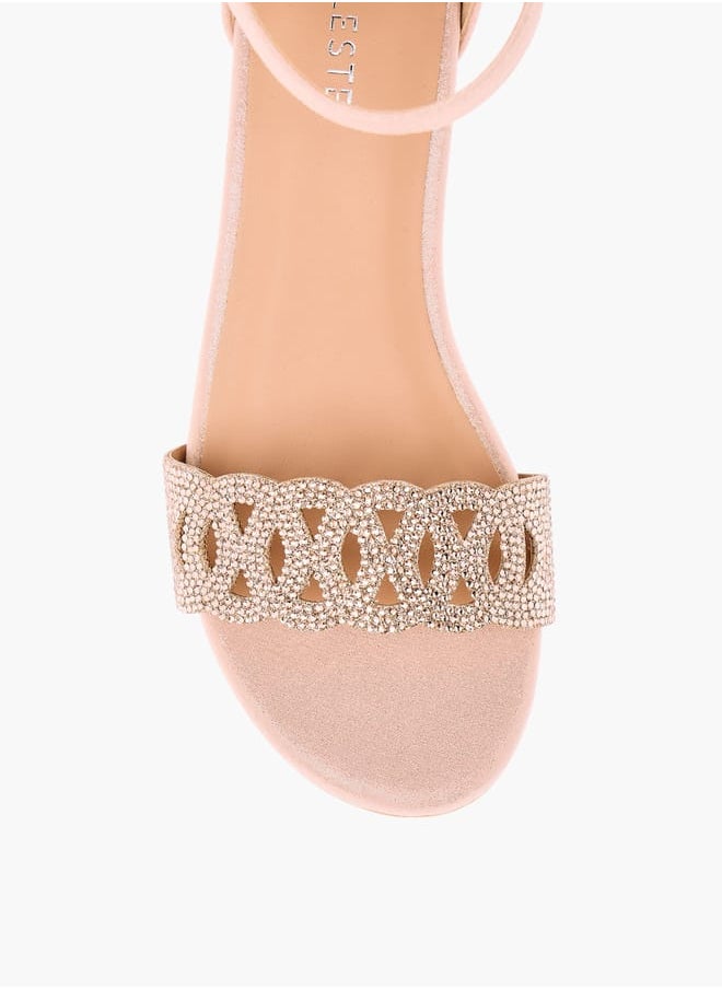 Girls Embellished Sandals With Hook And Loop Closure Ramadan Collection