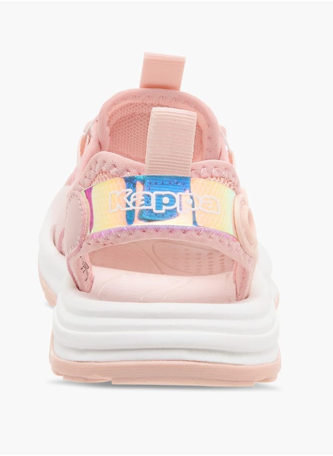 Girls' Textured Sandals with Rotating Buckle Closure