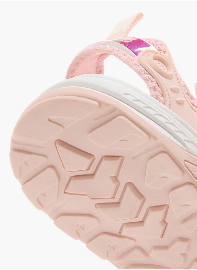 Girls' Textured Sandals with Rotating Buckle Closure