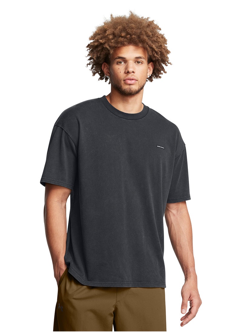 Men's UA Heavyweight Oversized Logo Wash Short Sleeve T-shirt