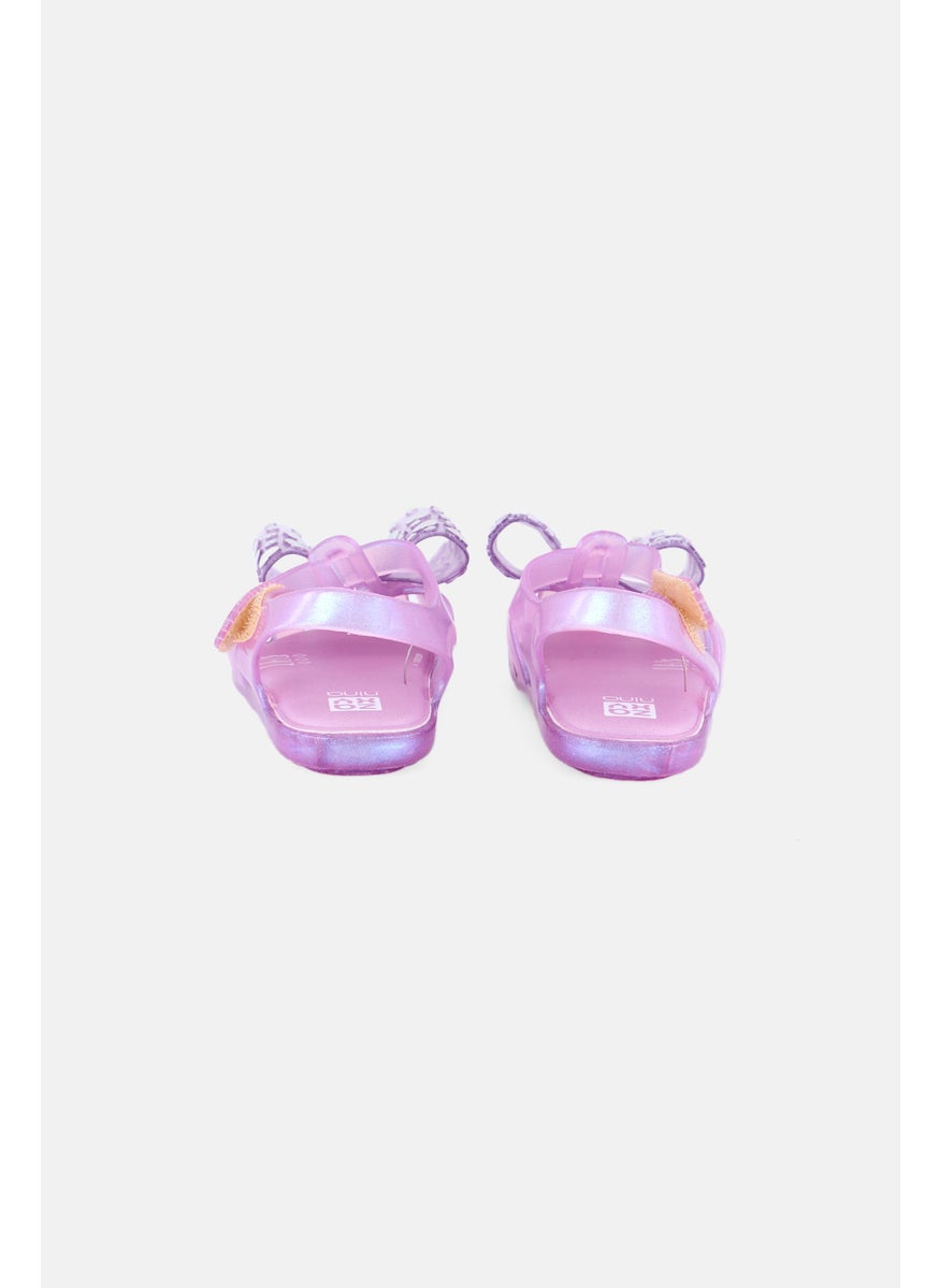 Toddlers Girl Preciosa Jelly Velcro Sandals, Purple